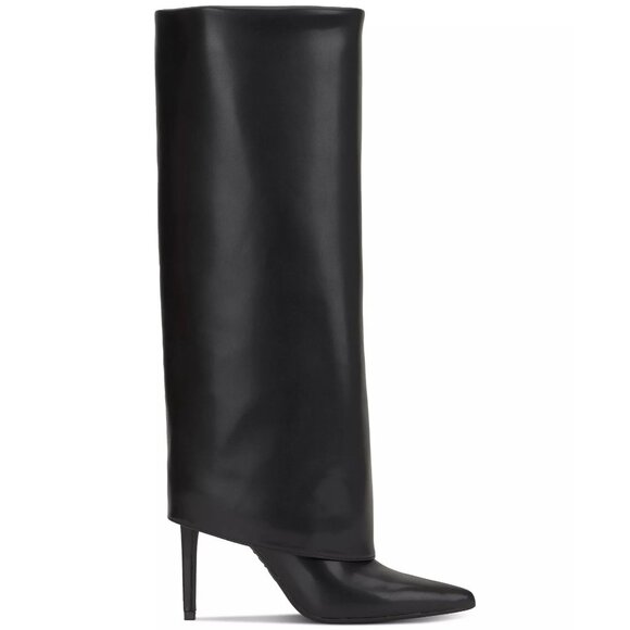 I.N.C. International Concepts Womens Fold Over Cuffed Boots Black Size 5.5M NIB - Picture 2 of 5